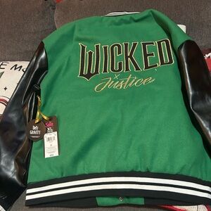 Wicked Justice Green Varsity Jacket